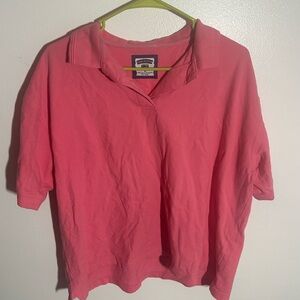 Lee Pink Relaxed Button Down Polo Shirt